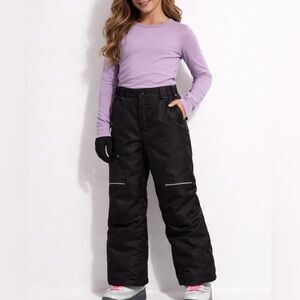Girls Swiss Tech Black Snow Pants XL Insulated Ski Winter GUC